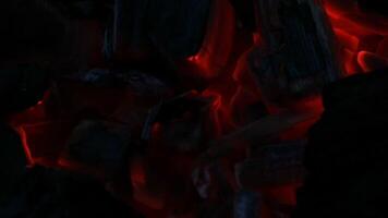 smoldering red coals, abstract background video