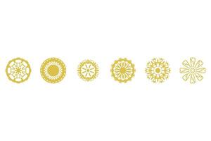 Decorative Mandala Pattern Illustrations Set vector