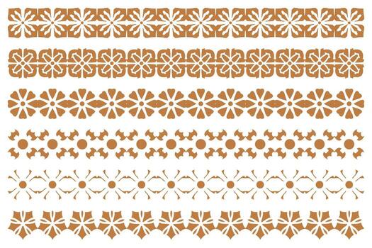 Decorative Pattern Borders Set Design vector