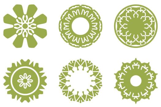 Set of Ornament Patterns Set Design vector