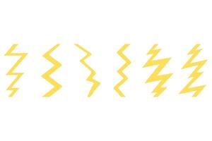 Dynamic Lightning Bolt Illustrations vector