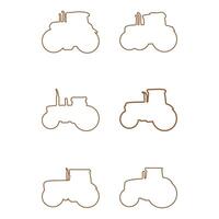 Simple tractor outline illustration design set vector
