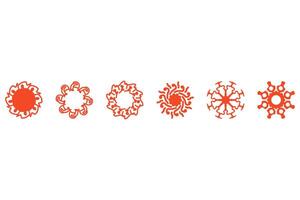 Set of Ornamental Shape Icons vector