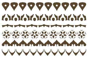 Ornament Pattern Borders Set Design vector