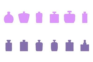 Set of Colorful Perfume Bottles vector