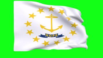 3d Render Animation of United State of America Flag called Rhode Island video
