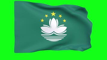 A National 3D Rendered Flag of Macau video