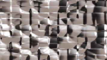Abstract chrome background. Futuristic metallic surface. Silver. Ideal for use in high-end design projects, digital art, as striking background for promotional materials. Y2k, 2000 style. 3D render. video