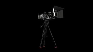 Professional camera with rig with alpha channel video