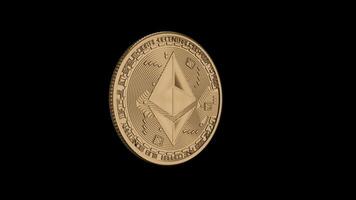 A coiling loop Ethereum with an alpha channel video