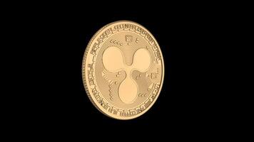A coiling loop Ripple crypto with an alpha channel video