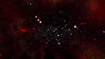 Colored abstraction. bright, colorful plasma and millions of stars are swallowed up by a black hole. video