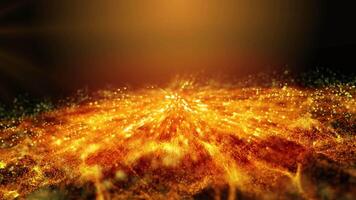 Magical waves of bright energy.High tech rainbow light ray particles and bokeh energy video