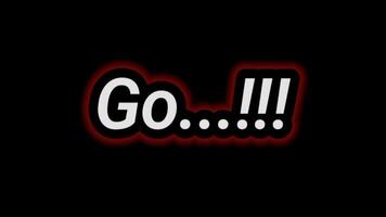 Glowing colorful light neon sign. go color effect text. spirit concept motivation. video