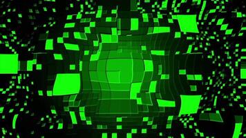 animado verde pixel fundo. abstrato pixel movimento Projeto transição. pixel padronizar ciclo suave animação. video