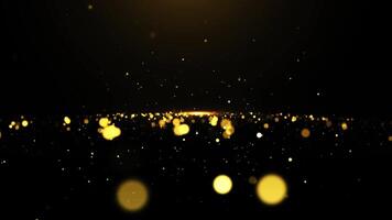 Gold particles background loop video