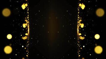 Gold particles background loop video