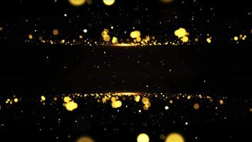 Gold particles background loop video