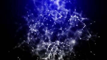 Plexus, Structural Mesh Blue Background Loop video