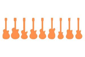 Collection of Guitar Icons vector
