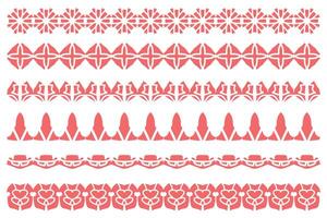 Traditional Red Pattern Design Elements vector