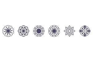Ornamental Shape Set Designs vector