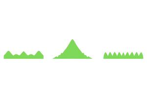 Minimalist Green Mountain Silhouettes Graphic vector