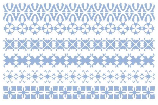 Decorative Pattern Borders Ornate Set Design vector