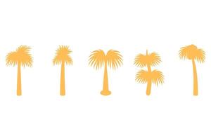 Set of Stylized Palm Tree Illustrations vector