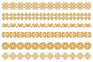 Ornamental Border Patterns Abstract Set Design vector