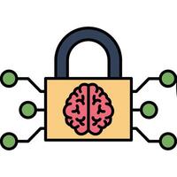Artificial Lock illustration with isolated background vector
