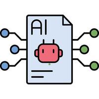 Ai Document illustration with isolated background vector