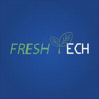 fresh technology logo for a technology company operating in the plantation and agriculture sectors for the application of more advanced technology that is green technology oriented vector