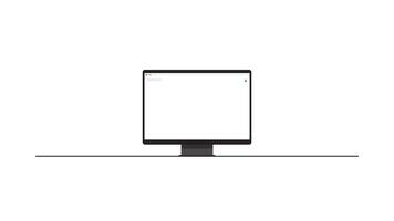 computer monitor desktop icon on table isolated on white background and ambient light and wall art suitable for website design and mockup design vector