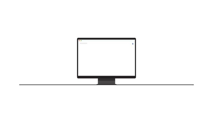 computer monitor desktop icon on table isolated on white background and ambient light and wall art suitable for website design and mockup design