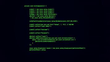 Code hacker animation, programming typing text footage is suitable for technology film backgrounds, tech wallpapers, hacking openings, and programming languages. video