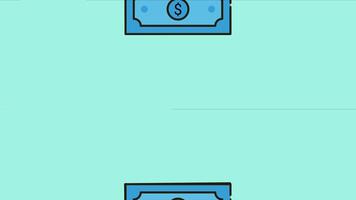 animiert Bewegung Grafik Geld Symbol Symbol, animiert Geld Symbol zum Geschäft. video