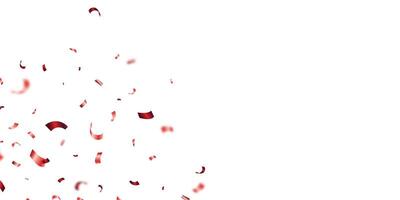Celebration background with confetti beautiful red paper vector