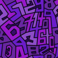 Modern abstract number pattern background vector