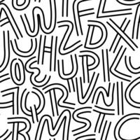 Monochrome Typographic Seamless Pattern Background vector
