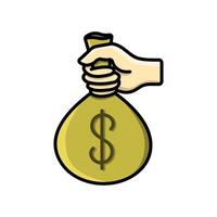 Grasping Financial Success, Wealth in Hand, Financial Security vector