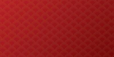 Oriental ornament pattern on red background graphic illustration. Chinese New Year greeting card background template have blank space. vector