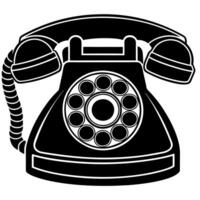 An old fashioned telephone on a white background vector
