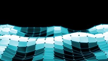 Digital futuristic wave. Abstract motion background. 3D abstract glowing waving terrains. video