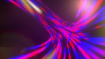 digital dados fluxo. ficção científica abstrato tema com brilhante rosa, azul, vívido brilho linhas estrutura e partícula fluxo. digital dados fluxo. 3d Renderização desatado laço. video