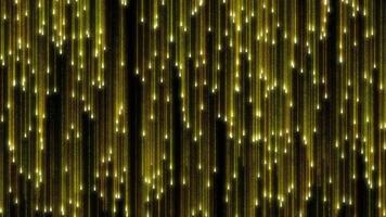 Sci-fi abstract theme with gold glow Lines Structure And Particle Flow. video