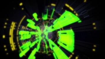 voar dentro abstrato ficção científica túnel com dados transferir fluxo desatado laço. vj movimento gráficos para música video