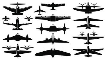 A collection of different types of planes vector