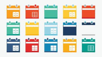 A set of colorful paper notepads vector