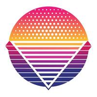 The logo for the band, the sun is in the middle of a rainbow vector